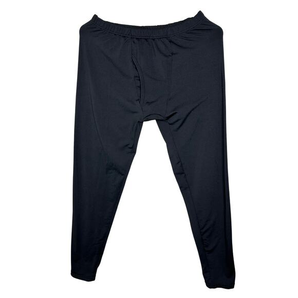 Thermajohn Men's Medium Black Crew Thermal Set Ultrasoft Fleece Top Pants Base - Picture 6 of 15